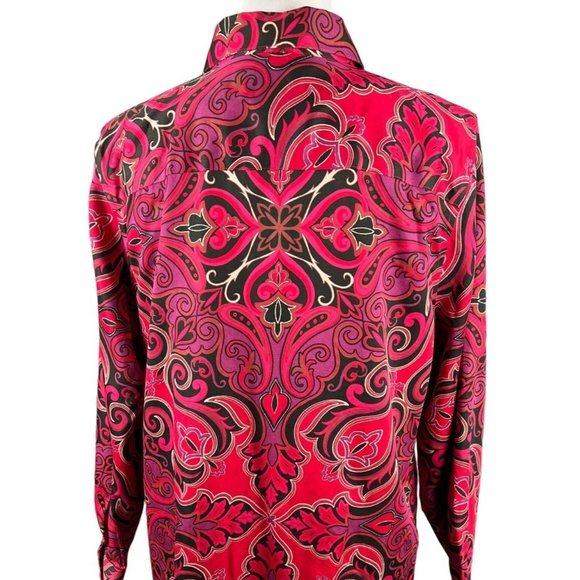 Chico's Long Sleeve Cotton Button Down Shirt Size L - Picture 5 of 8